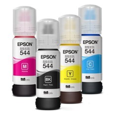 Kit Refil Epson T544 Preto Ciano Magenta Amarelo Original EcoTank Kit Refil Epson T544 Preto Ciano Magenta Amarelo Original EcoTank