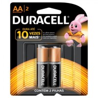 Pilha AA Alcalina com 2 MN1500B2 Duracell Pilha AA Alcalina com 2 MN1500B2 Duracell
