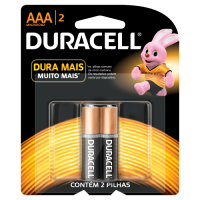 Pilha AAA Alcalina com 2 MN2400B2 Duracell