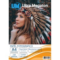 Papel Fotográfico Matte Fosco A4 230G 100 Folhas Ultra Megaton Papel Fotográfico Matte Fosco A4 230G 100 Folhas Ultra Megaton