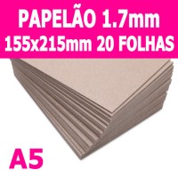 Papel Papelão 1.7mm A5 155x215mm 20 Folhas Papel Papelão 1.7mm A5 155x215mm 20 Folhas