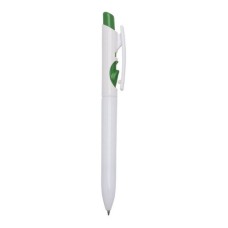 Caneta para Personalizar Branco com Verde 10 unidades