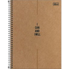 Caderno 80 Folhas 1 Matéria Capa Dura Kraftwork Tilibra