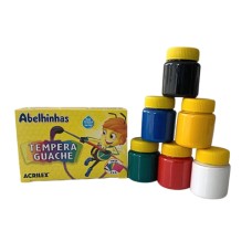 Tinta Tempera Guache 15ml com 6 Cores 02020 Acrilex Tinta Tempera Guache 15ml com 6 Cores 02020 Acrilex