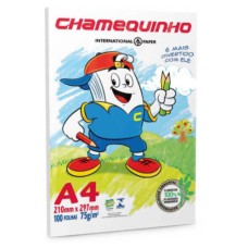Papel A4 75g Branco 100 Folhas Chamequinho Papel A4 75g Branco 100 Folhas Chamequinho