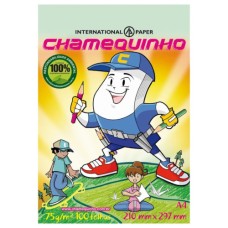 Papel A4 75g Verde 100 Folhas Chamequinho Papel A4 75g Verde 100 Folhas Chamequinho