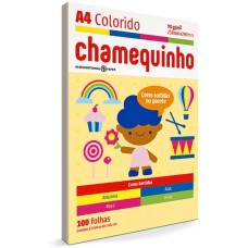 Papel A4 75g Colorido 100 Folhas Chamequinho Papel A4 75g Colorido 100 Folhas Chamequinho