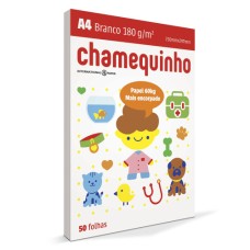 Papel A4 180g Branco 50 Folhas Chamequinho Papel A4 180g Branco 50 Folhas Chamequinho