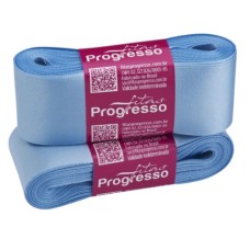 Fita de Cetim Nº 9 38mm Azul Celeste 10 metros Progresso Fita de Cetim Nº 9 38mm Azul Celeste 10 metros Progresso
