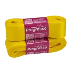 Fita de Cetim Nº 7 30mm Amarelo Gema 10 metros Progresso Fita de Cetim Nº 7 30mm Amarelo Gema 10 metros Progresso