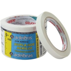 Fita Adesiva Dupla Face 12mmx30m Adelbras Fita Adesiva Dupla Face 12mmx30m Adelbras