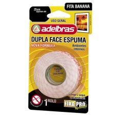 Fita Adesiva Dupla Face Espuma Banana 12mmx2m Fita Adesiva Dupla Face Espuma Banana 12mmx2m