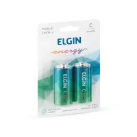 Pilha Alcalina C LR14 1.5V com 2 82156 Elgin Pilha Alcalina C LR14 1.5V com 2 82156 Elgin