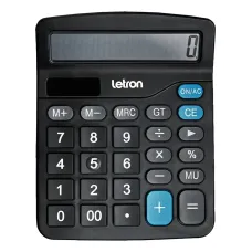 Calculadora de Mesa 12 Digitos Preta 99323 Letron