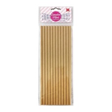 Canudo de Papel Kraft 6mmx20cm 4327 com 12 Unidades Make+