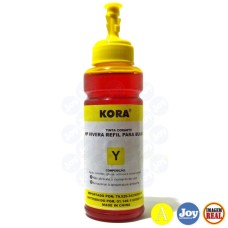 Garrafa de Tinta HP Amarelo 100ml Kora Garrafa de Tinta HP Amarelo 100ml Kora