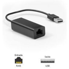 Adaptador USB 2.0 para RJ45 Ethernet ADP-USBLAN100BK Plus Cable Adaptador USB 2.0 para RJ45 Ethernet ADP-USBLAN100BK Plus Cable