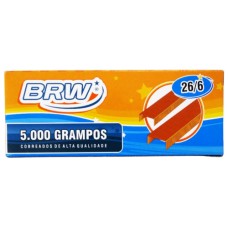Grampo 26/6 Cobreado GR5001 com 5000un BRW Grampo 26/6 Cobreado GR5001 com 5000un BRW