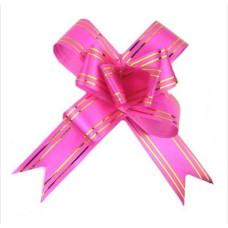Laço Fácil 30mm com 10 Unidades Rosa com Fio Dourado Laço Fácil 30mm com 10 Unidades Rosa com Fio Dourado