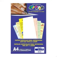 Papel opaline branco A4 120g 50 folhas Papel Opaline
