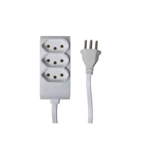 Extensão Elétrica 250V 10A 3 Tomadas 2P+T 15cm Bivolt Branca Taschibra Extensão Elétrica 250V 10A 3 Tomadas 2P+T 15cm Bivolt Branca Taschibra