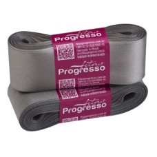 Fita de Cetim Nº 7 30mm Cinza 10 metros Progresso Fita de Cetim Nº 7 30mm Cinza 10 metros Progresso