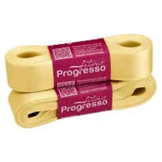 Fita de Cetim Nº 5 22mm Amarelo Claro 10 metros Progresso Fita de Cetim Nº 5 22mm Amarelo Claro 10 metros Progresso